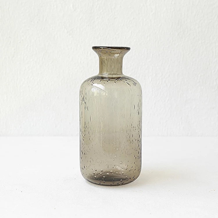 Smoky Grey Glass Bud Vase – view 3