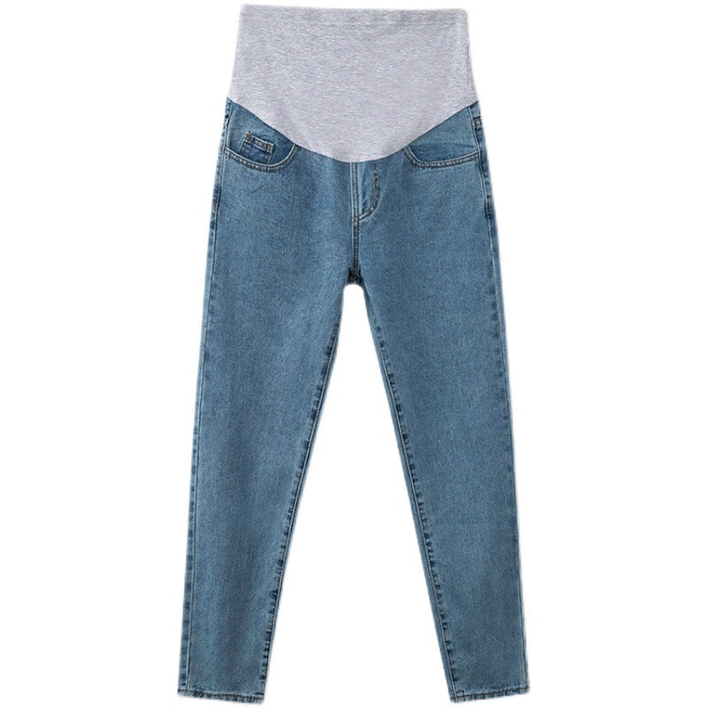 Over-Bump Maternity Jeans – Cropped Straight-Leg Denim – view 2