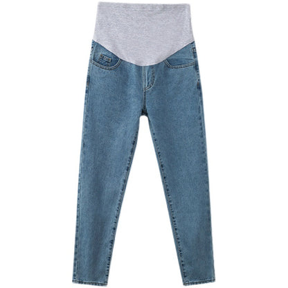 Over-Bump Maternity Jeans – Cropped Straight-Leg Denim – view 2