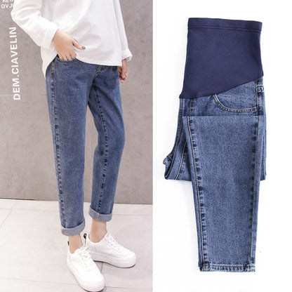 Over-Bump Maternity Jeans – Cropped Straight-Leg Denim – view 4