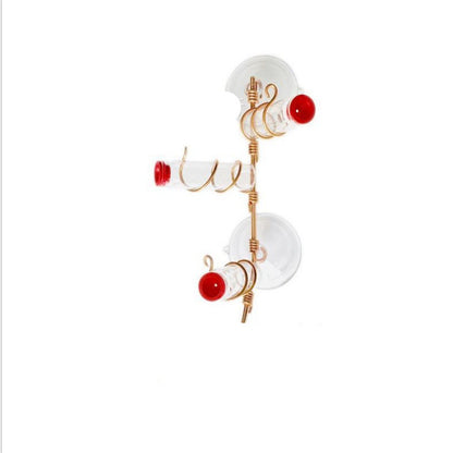 Window Hummingbird Feeder – Copper Coil with Suction Cups – view 2