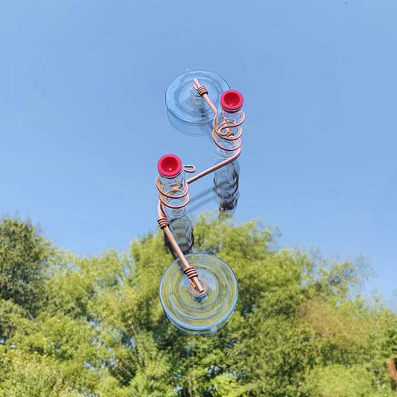 Window Hummingbird Feeder – Copper Coil with Suction Cups – view 7