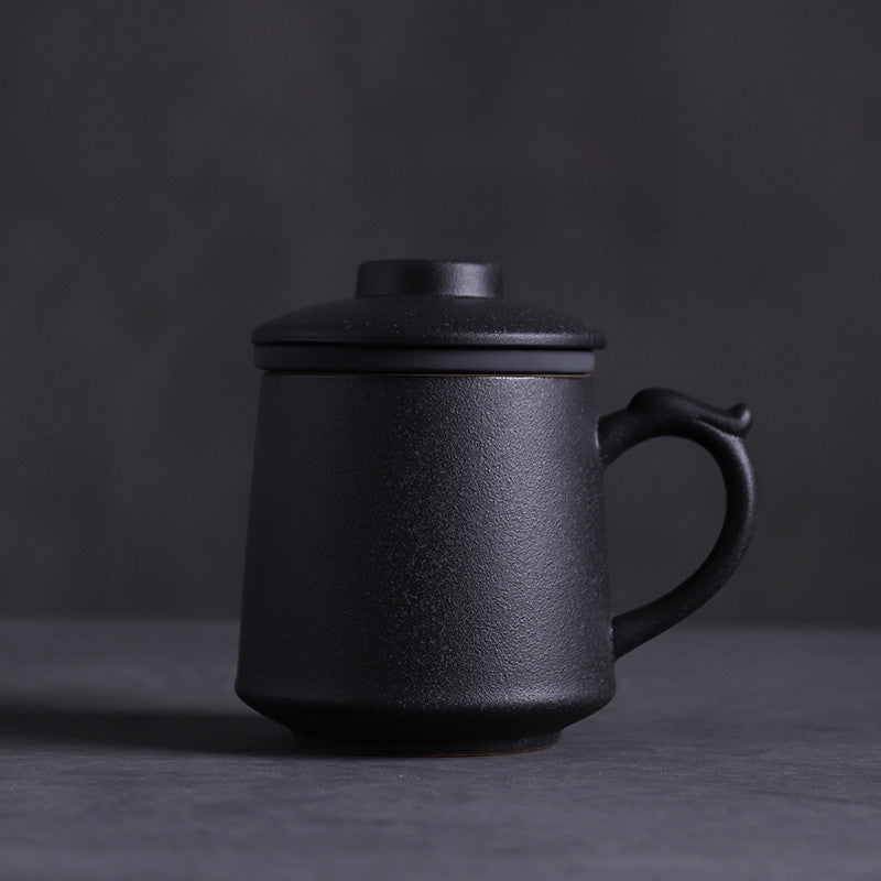 Glazed Ceramic Mug with Lid – view 5