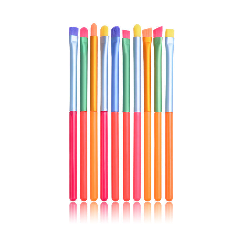 Rainbow Makeup Brush Set – 10 or 15 Pieces