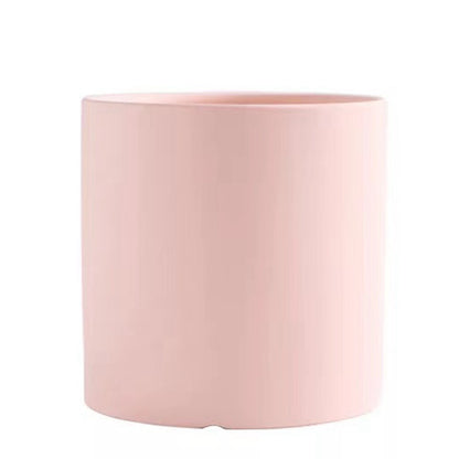 Ceramic Planter with Drainage Hole – Nordic Style – Leather Pink