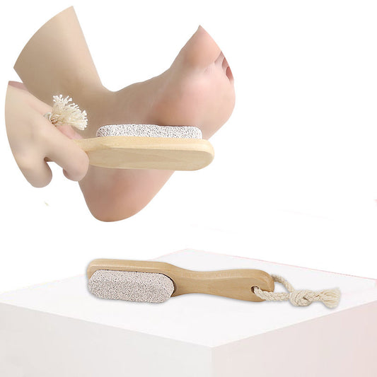 Wooden Pumice Foot Paddle with Rope Loop – view 2