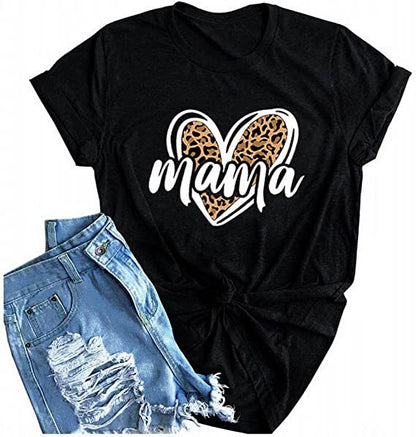 Mama Shirt – Leopard Heart Graphic Tee, 5 Designs – view 2
