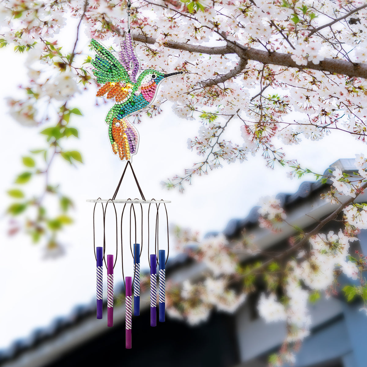 DIY Diamond Painting Suncatcher Wind Chime — product photo 2 | Organic Truth