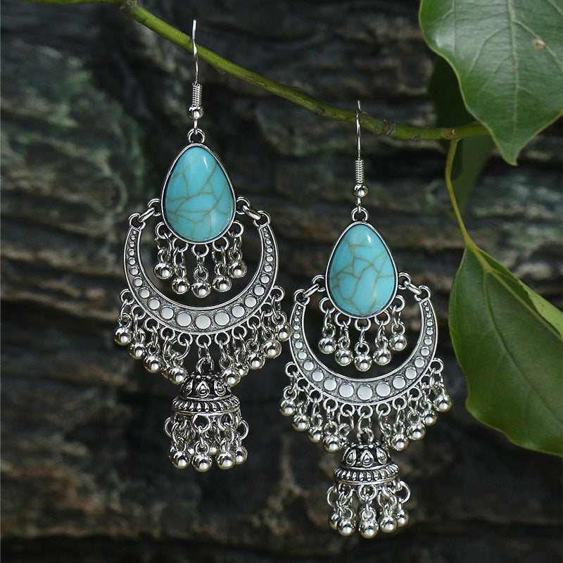 Silver-Tone Drop Earrings – Blue-Green Glow, 14 Styles – view 11