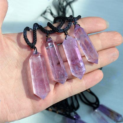 Polished Purple Stone Pendant – Soft Glow Necklace | Organic Truth — image 2