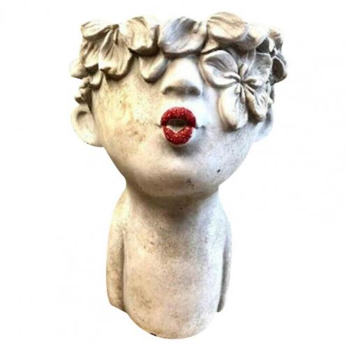 Resin Face Planter with Flower Crown – view 6