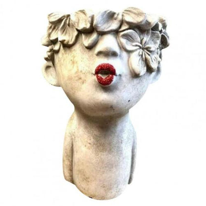 Resin Face Planter with Flower Crown – view 6