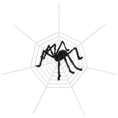 Halloween giant spider with web: Halloween Giant Hairy Spider with Stretch Web