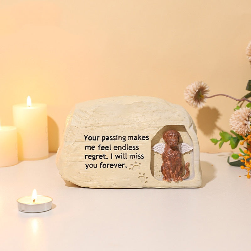 Pet Urn for Ashes – Resin Sleeping Companion Figure – view 4