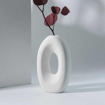Matte Ceramic Hollow Vase – 4 Shapes – view 2