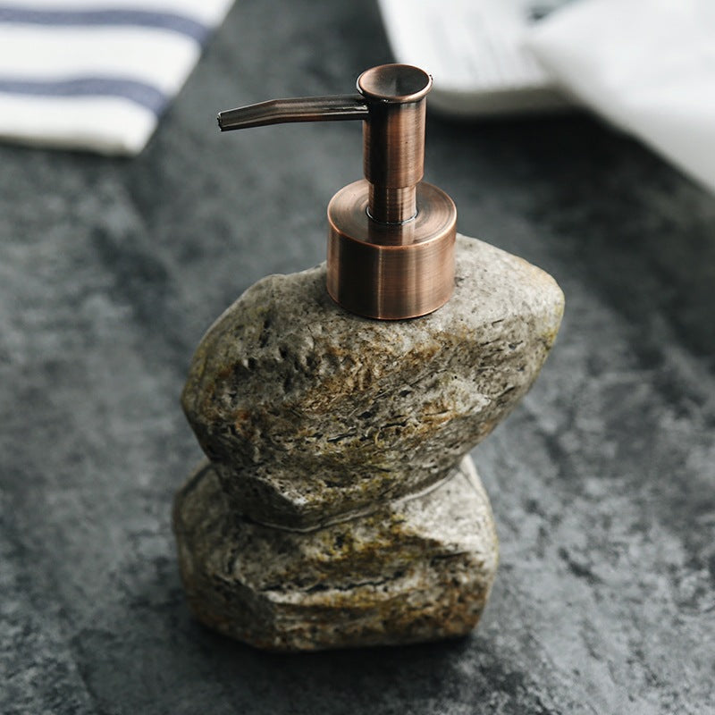 Stone-Look Ceramic Soap Dispenser – 3 Shapes – view 2