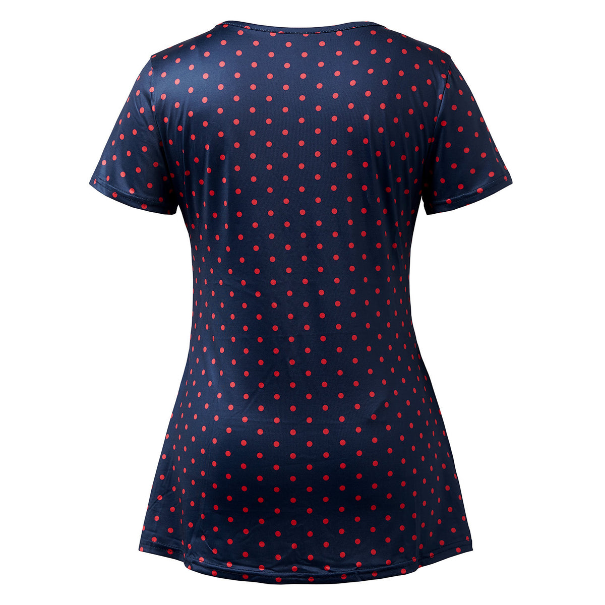 Crossover Nursing Top – Short-Sleeve Dot & Floral Print – view 13