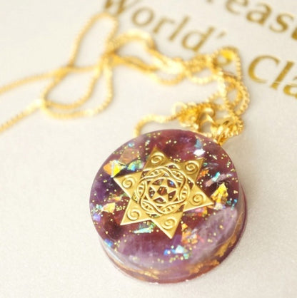 Purple Soft-Glow Statement Necklace — product photo 1 | Organic Truth