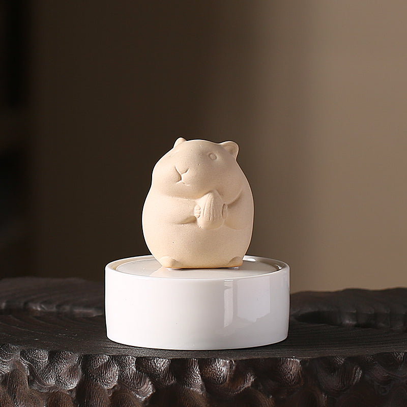Small Pet Urn for Ashes – Ceramic Hamster – view 6