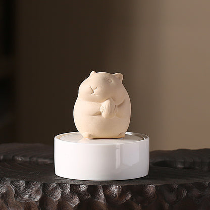 Small Pet Urn for Ashes – Ceramic Hamster – view 6