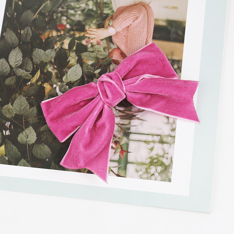 Velvet Bow – Clip, Barrette or Hair Tie – view 7
