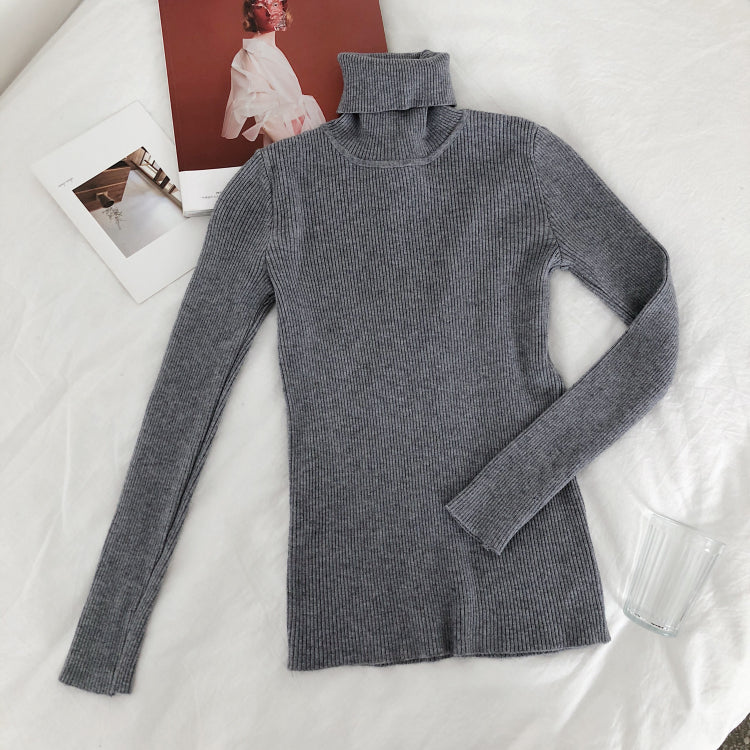 Maternity Turtleneck Sweater – Rib Knit, Free Size – view 4