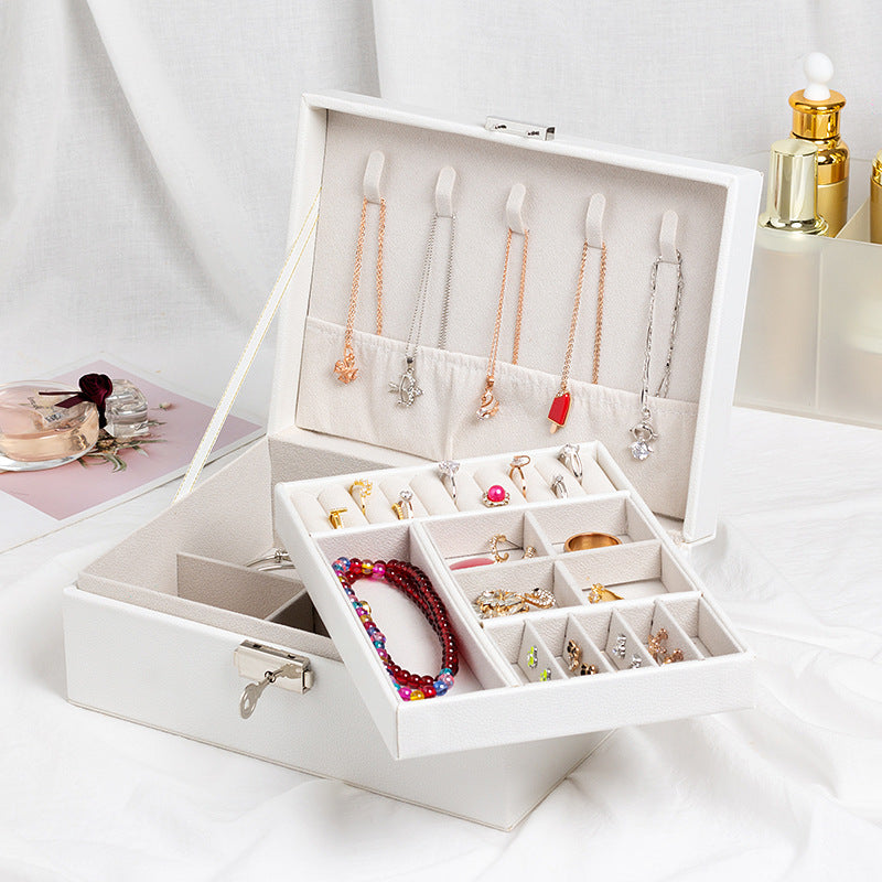 Two-Tier Faux Leather Jewelry Box – view 5
