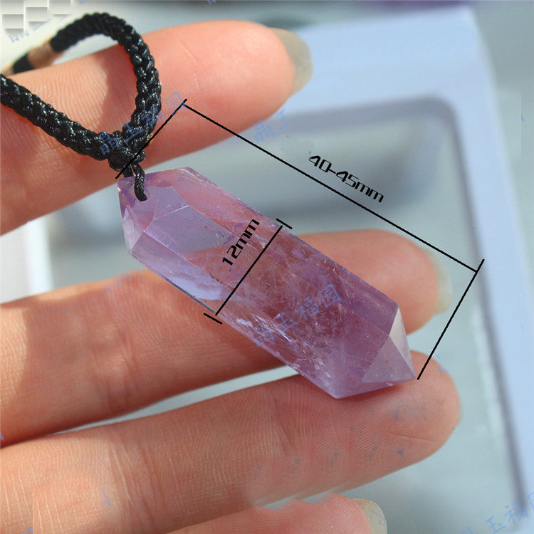 Polished Purple Stone Pendant – Soft Glow Necklace | Organic Truth — image 5
