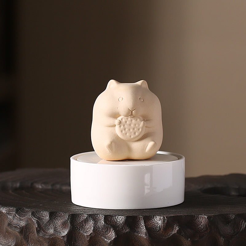 Small Pet Urn for Ashes – Ceramic Hamster – view 7