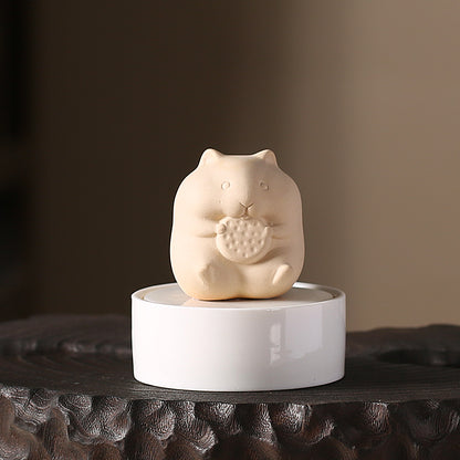 Small Pet Urn for Ashes – Ceramic Hamster – view 7