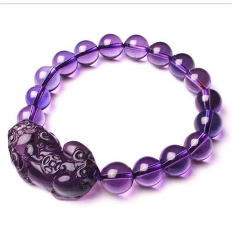 Violet Glass Pixiu Bead Bracelet – Festival Stack — product photo 4 | Organic Truth