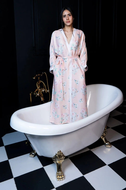Floral Reverie Silk Kimono-0
