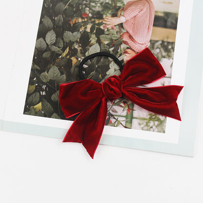 Velvet Bow – Clip, Barrette or Hair Tie – view 9