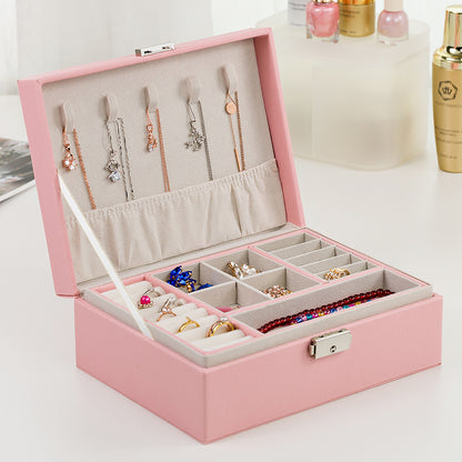 Two-Tier Faux Leather Jewelry Box – view 3