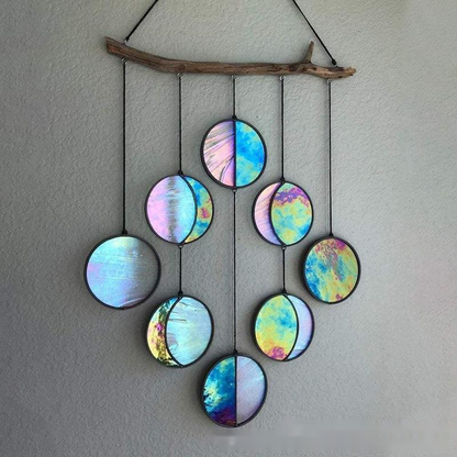 Iridescent Moon Phase Wall Hanging – Celestial Nursery Decor – view 5
