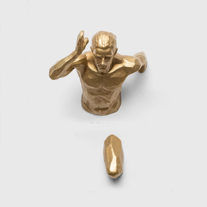 Climbing Man Resin Wall Sculpture – view 3
