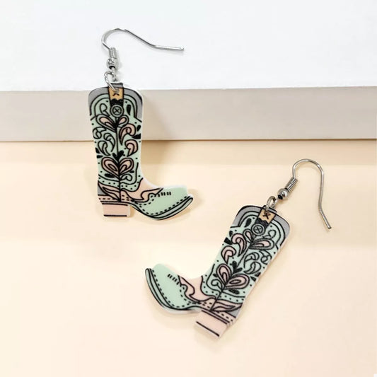 Western Boot Dangle Earrings — view 2