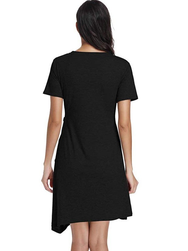 Short-Sleeve T-Shirt Maternity Dress – Everyday Knee-Length – view 4
