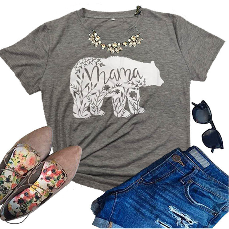 Leopard MAMA Bear Graphic Tee – Mama Gift T-Shirt – view 3