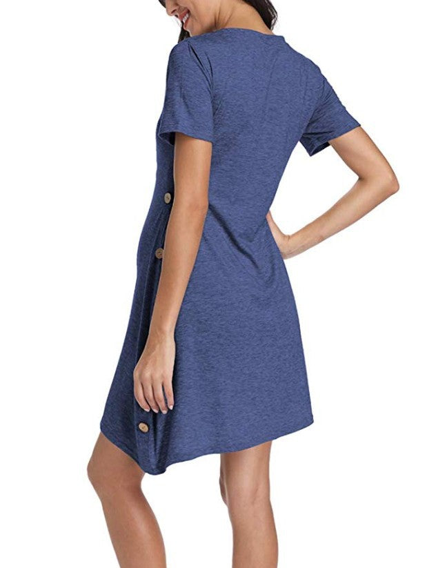 Short-Sleeve T-Shirt Maternity Dress – Everyday Knee-Length – view 3