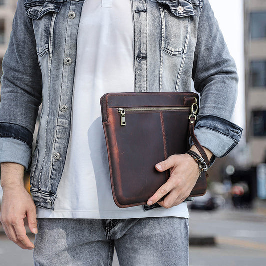 Vintage Faux Leather Laptop Sleeve – 15 to 16 in
