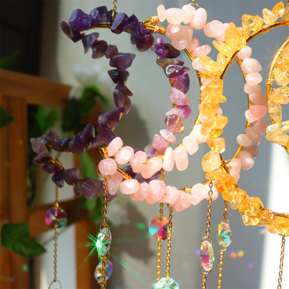 Crescent Moon Window Pendant – Celestial Suncatcher | Organic Truth — image 9