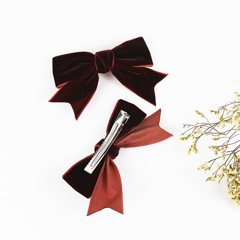Velvet Bow – Clip, Barrette or Hair Tie – view 3