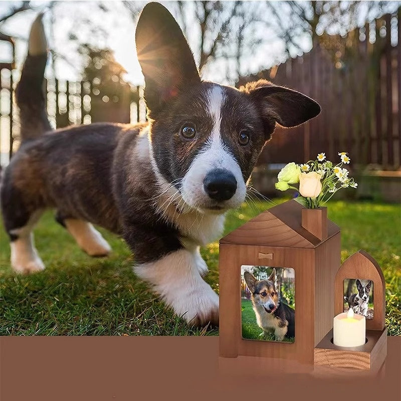 Pet Urn for Ashes – Wood Cabin Box – view 7
