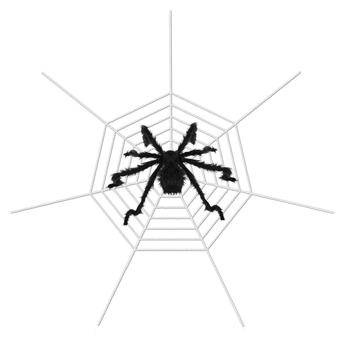 Halloween giant spider with web – detail view 1