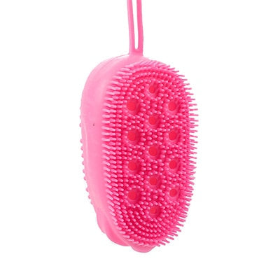 Silicone Bath Brush with Sponge Insert – 4 Colors