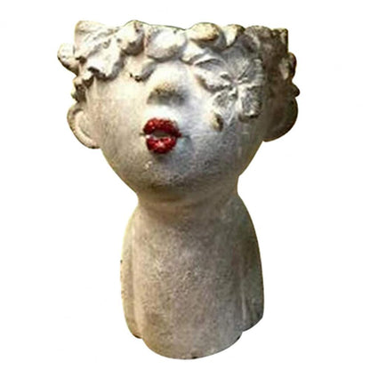 Resin Face Planter with Flower Crown – view 2