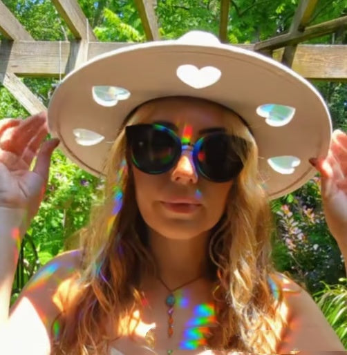 Braided Denim Wide-Brim Sun Hat — product photo 6 | Organic Truth