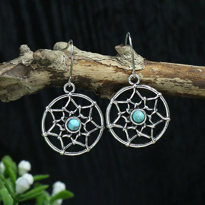 Silver-Tone Drop Earrings – Blue-Green Glow, 14 Styles – view 14