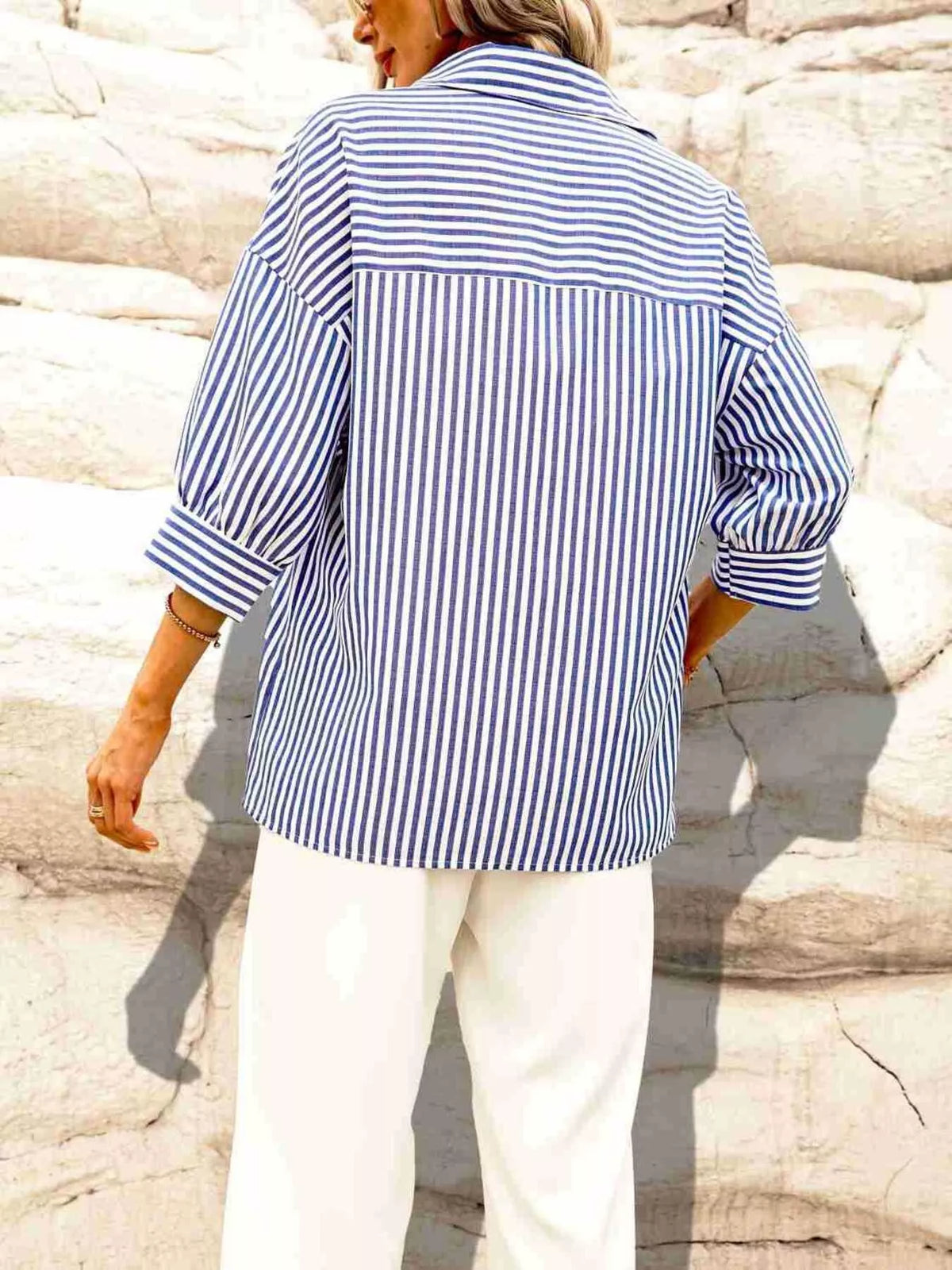 Striped Button-Down Shirt — view 4